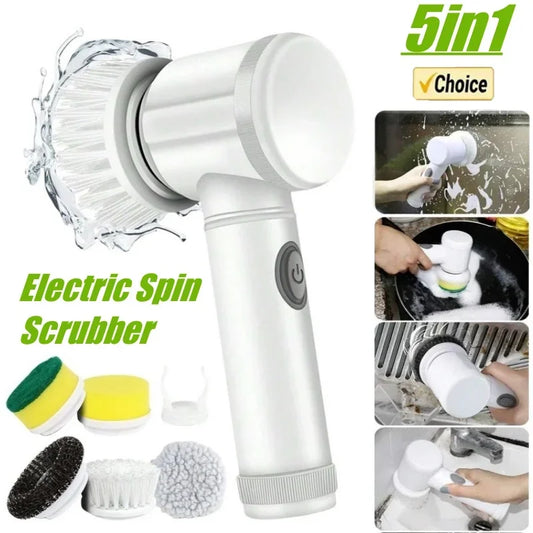 SnapGlam™ Ultra-Scrub Pro - 5-in-1 Electric Power Scrubber
