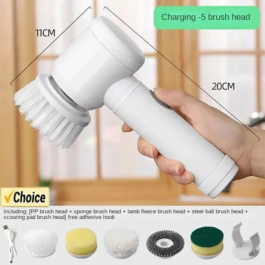 SnapGlam™ Ultra-Scrub Pro - 5-in-1 Electric Power Scrubber